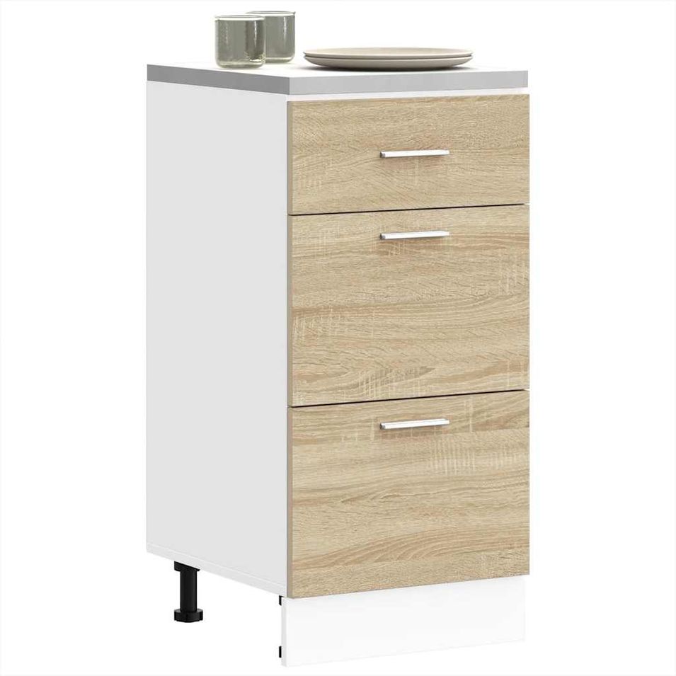 Armoire de plancher chêne sonoma 40x46x81,5cm bois d'ingénierie - Photo n°1