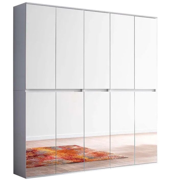 Armoire de rangement 10 portes avec miroir Cartel 185 cm - Photo n°1