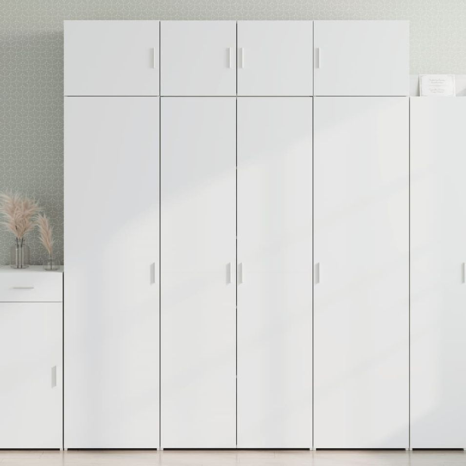 Armoire de rangement blanc 80x42,5x225 cm bois d'ingénierie - Photo n°1