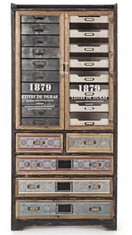 Armoire de rangement bois de pin 5 tiroirs Alane 66 cm - Photo n°1