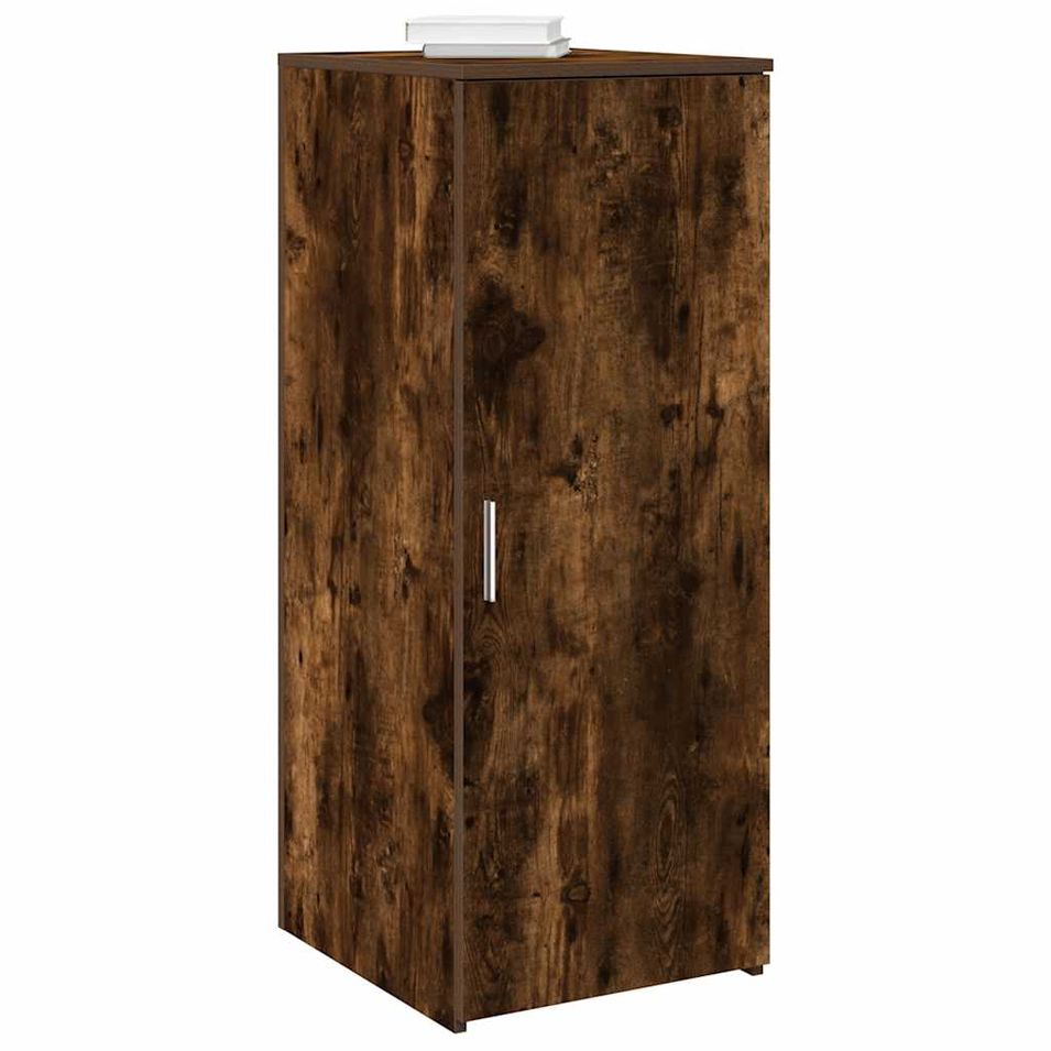 Armoire de rangement chêne fumé 40x45x103,5cm bois d'ingénierie - Photo n°1