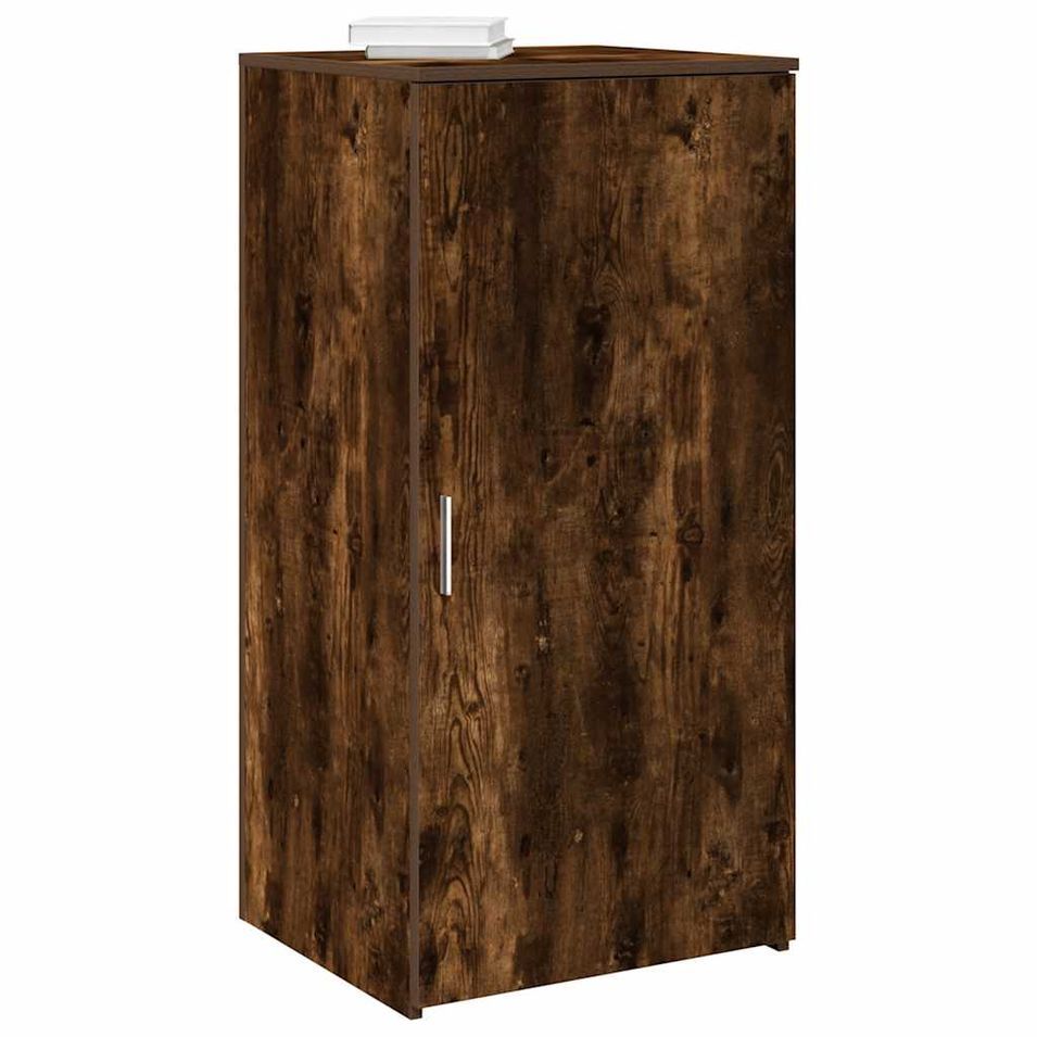 Armoire de rangement chêne fumé 50x45x103,5cm bois d'ingénierie - Photo n°1