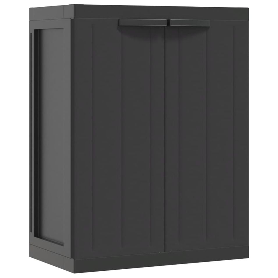 Armoire de rangement d'extérieur noir 65x37x85 cm PP - Photo n°1