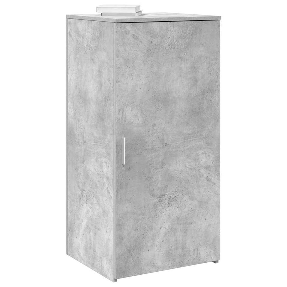 Armoire de rangement gris béton 50x45x103,5cm bois d'ingénierie - Photo n°1