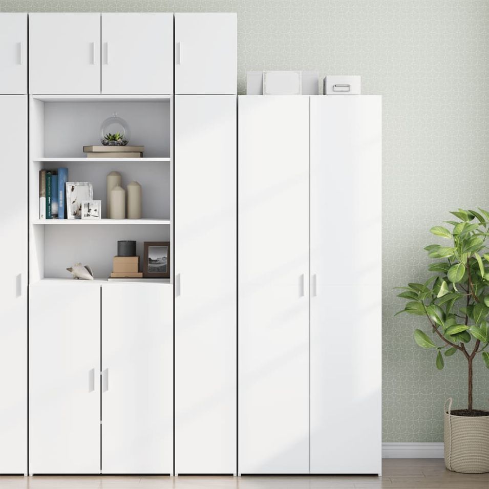 Armoire de rangement mince blanc 30x42,5x225 cm - Photo n°1