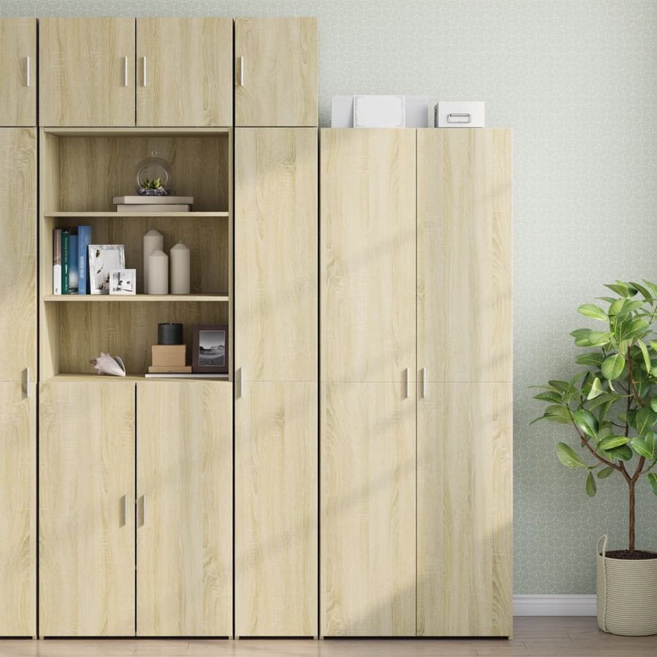 Armoire de rangement mince chêne sonoma 30x42,5x225 cm - Photo n°1