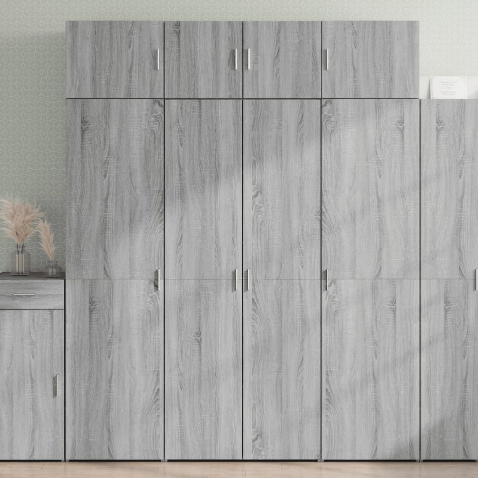 Armoire de rangement sonoma gris 80x42,5x225 cm - Photo n°1