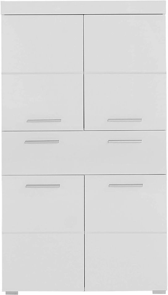 Armoire de salle de bain 4 portes blanc brillant Kelia 73 cm - Photo n°1