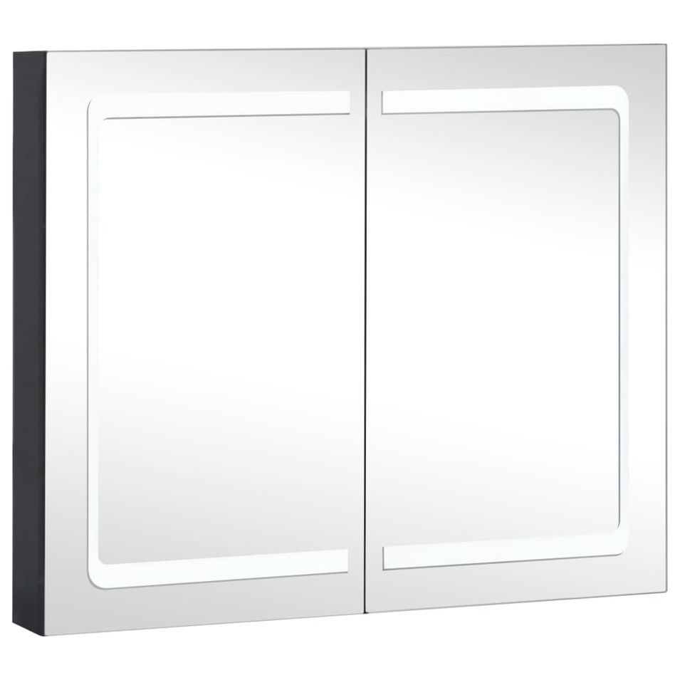 Armoire de salle de bain à miroir à LED 80x12,2x68 cm - Photo n°1