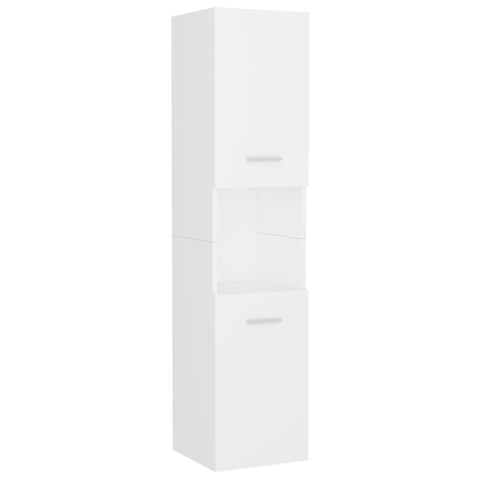 Armoire de salle de bain Blanc 30x30x130 cm - Photo n°1