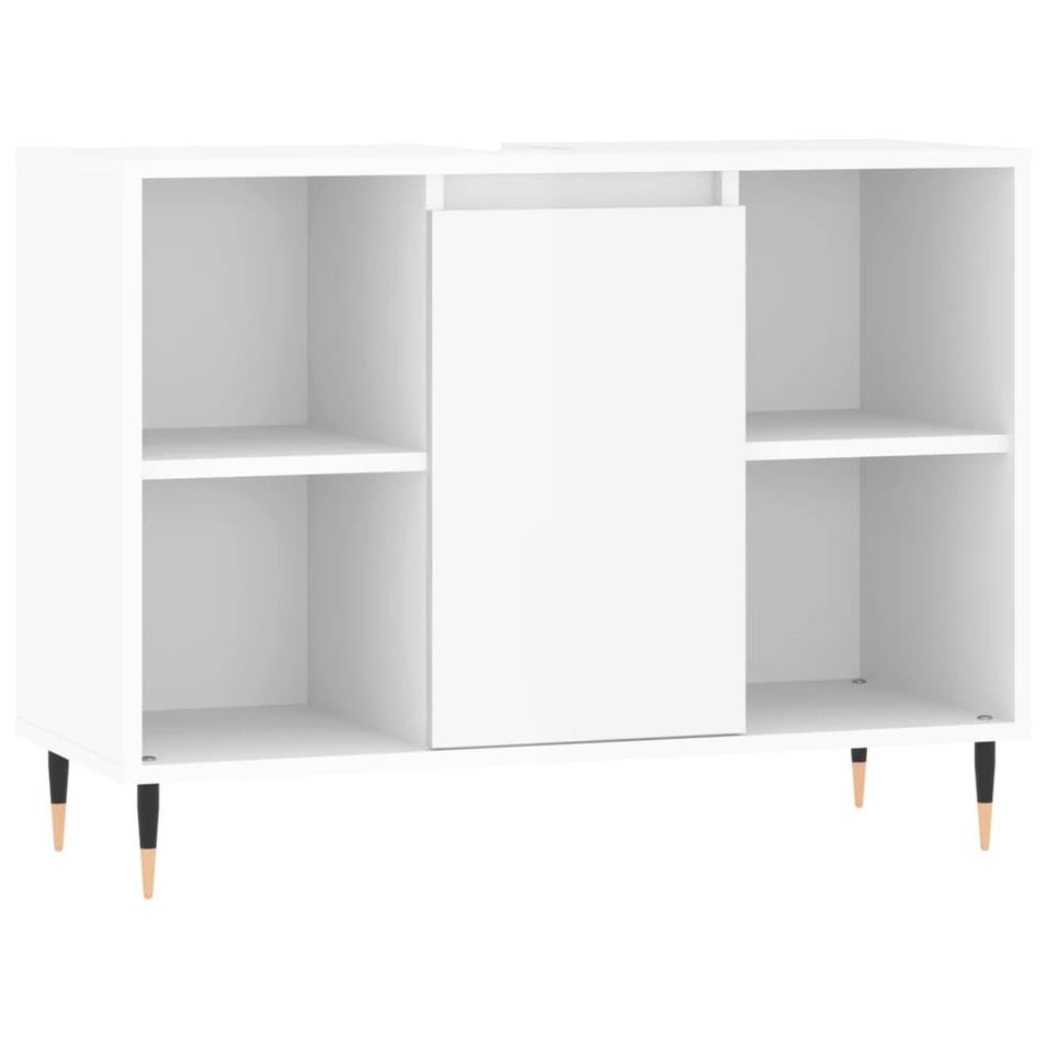 Armoire de salle de bain blanc brillant 80x33x60 cm - Photo n°1