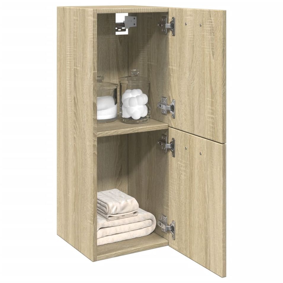 Armoire de salle de bain Chêne sonoma 30x30x80 cm - Photo n°1
