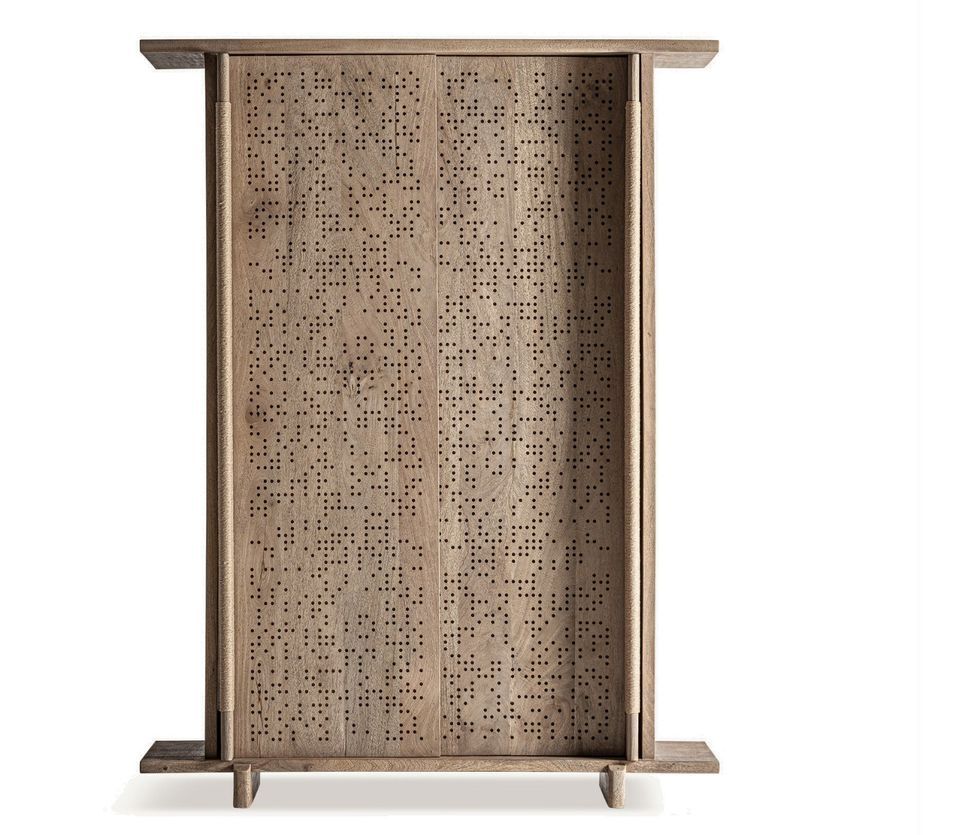 Armoire de salon bois massif clair JACQUARD – Design estudi{H}ac - Photo n°1