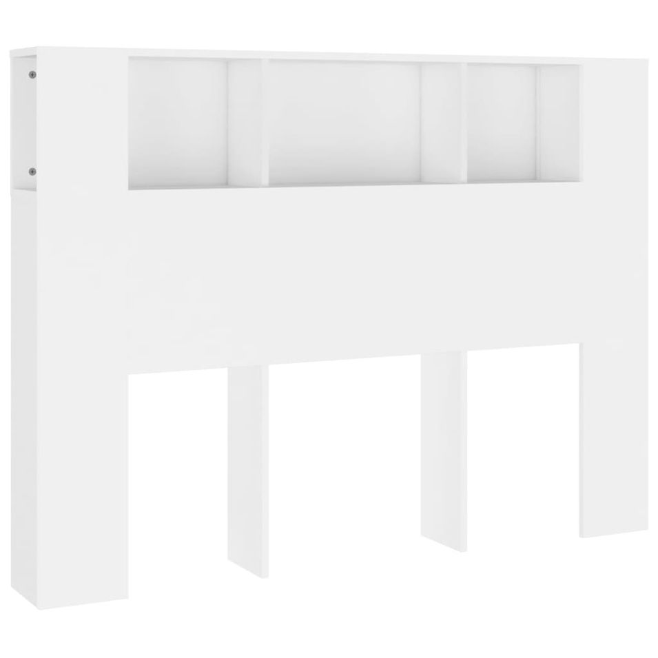 Armoire de tête de lit Blanc 140x18,5x104,5 cm - Photo n°1
