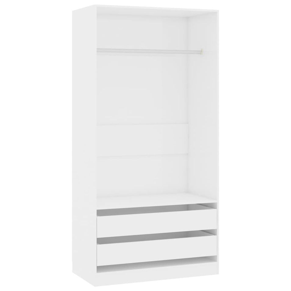 Armoire dressing 1 penderie 2 tiroirs 100 cm - Collection Kodok - Photo n°7
