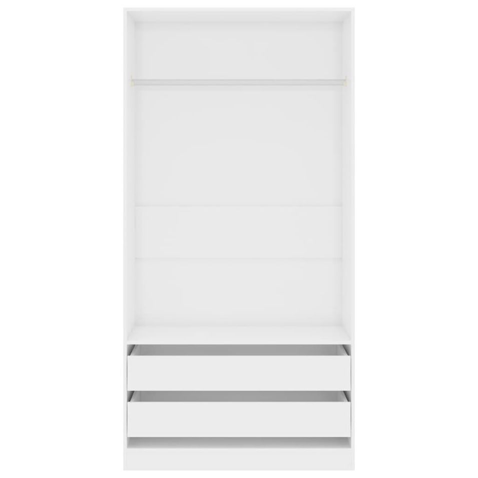 Armoire dressing 1 penderie 2 tiroirs 100 cm - Collection Kodok - Photo n°8