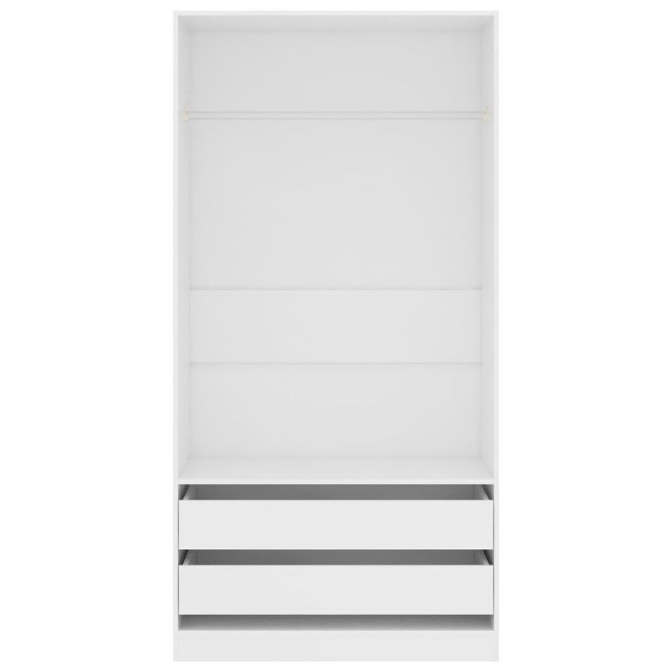 Armoire dressing 1 penderie 2 tiroirs 100 cm - Collection Kodok - Photo n°2