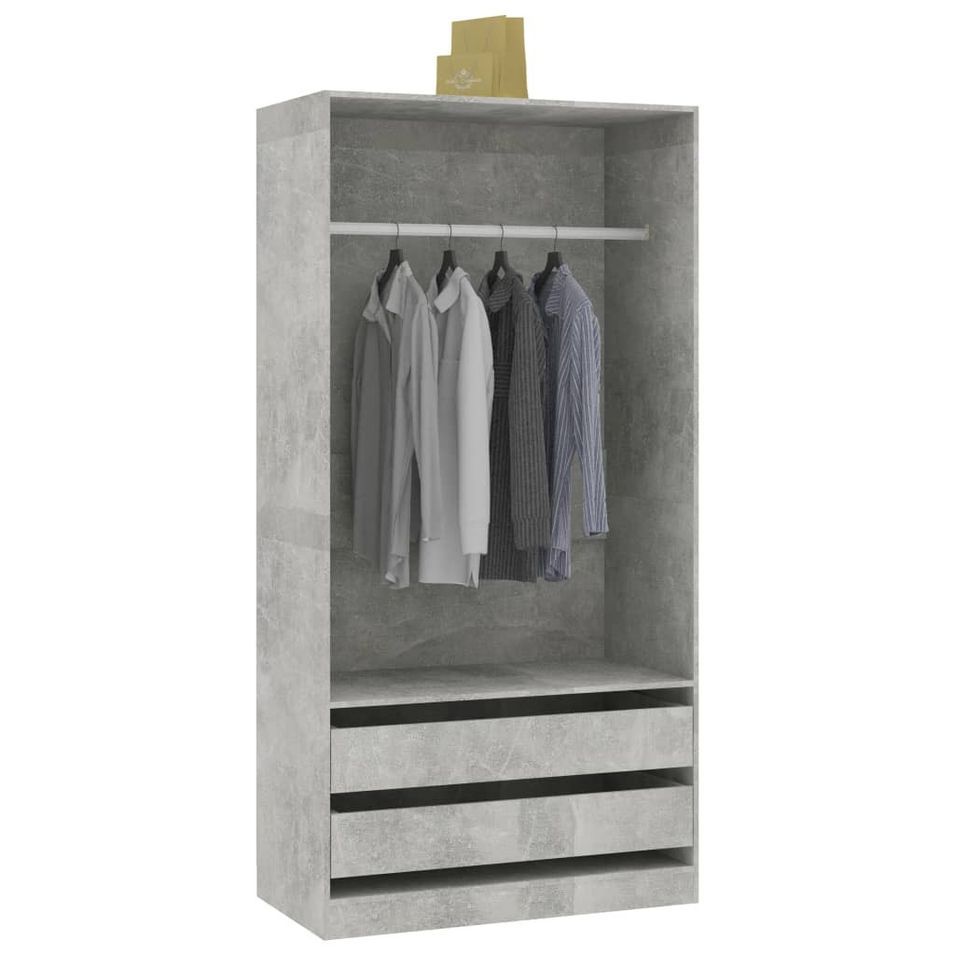 Armoire dressing 1 penderie 2 tiroirs 100 cm - Collection Kodok - Photo n°1
