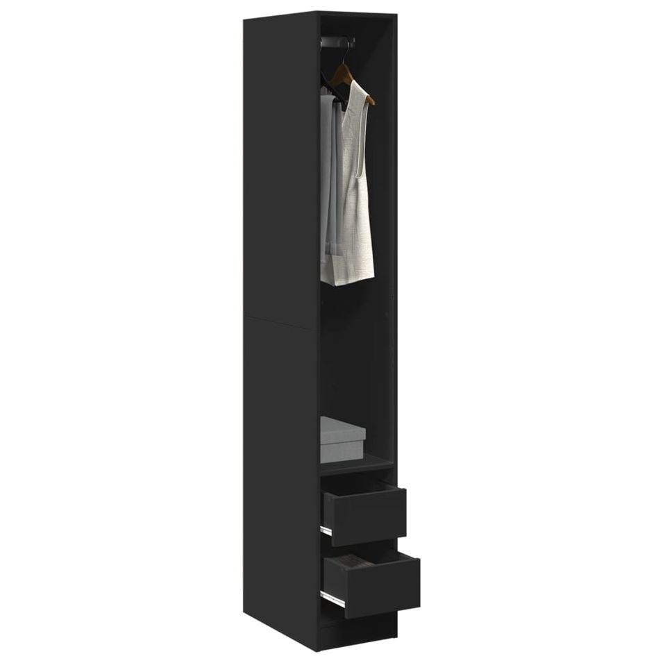 Armoire dressing 1 penderie 2 tiroirs 30 cm - Collection Kodok - Photo n°1