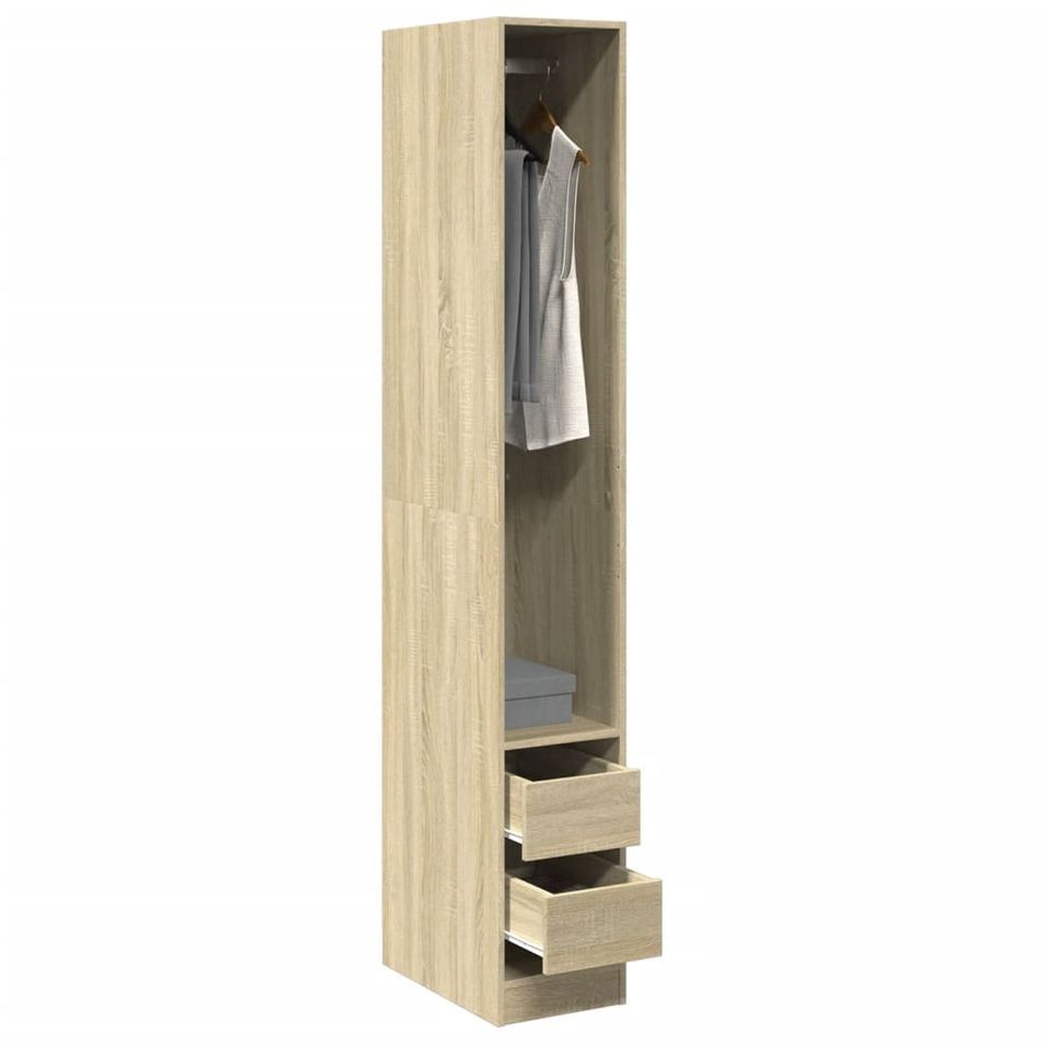 Armoire dressing 1 penderie 2 tiroirs 30 cm - Collection Kodok - Photo n°1