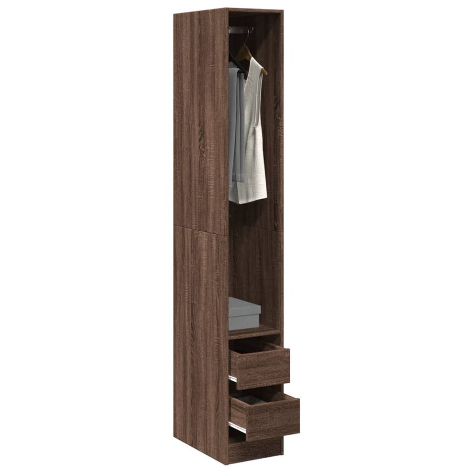 Armoire dressing 1 penderie 2 tiroirs 30 cm - Collection Kodok - Photo n°1