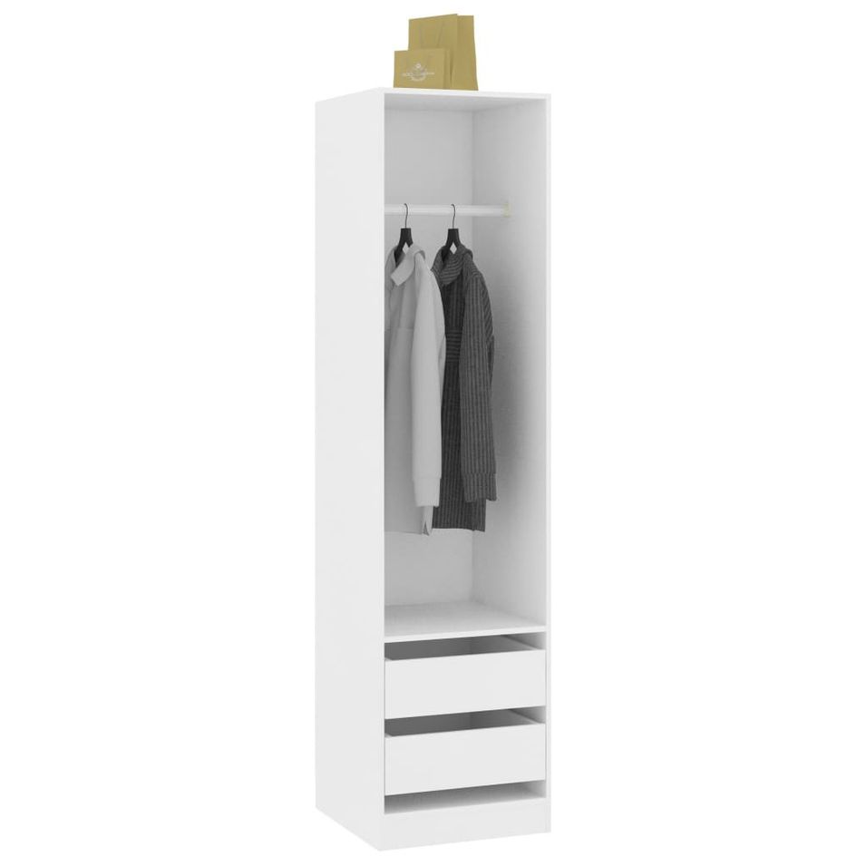 Armoire dressing 1 penderie 2 tiroirs 50 cm - Collection Kodok - Photo n°1