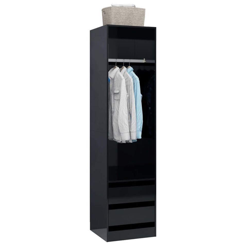 Armoire dressing 1 penderie 2 tiroirs 50 cm - Collection Kodok - Photo n°1