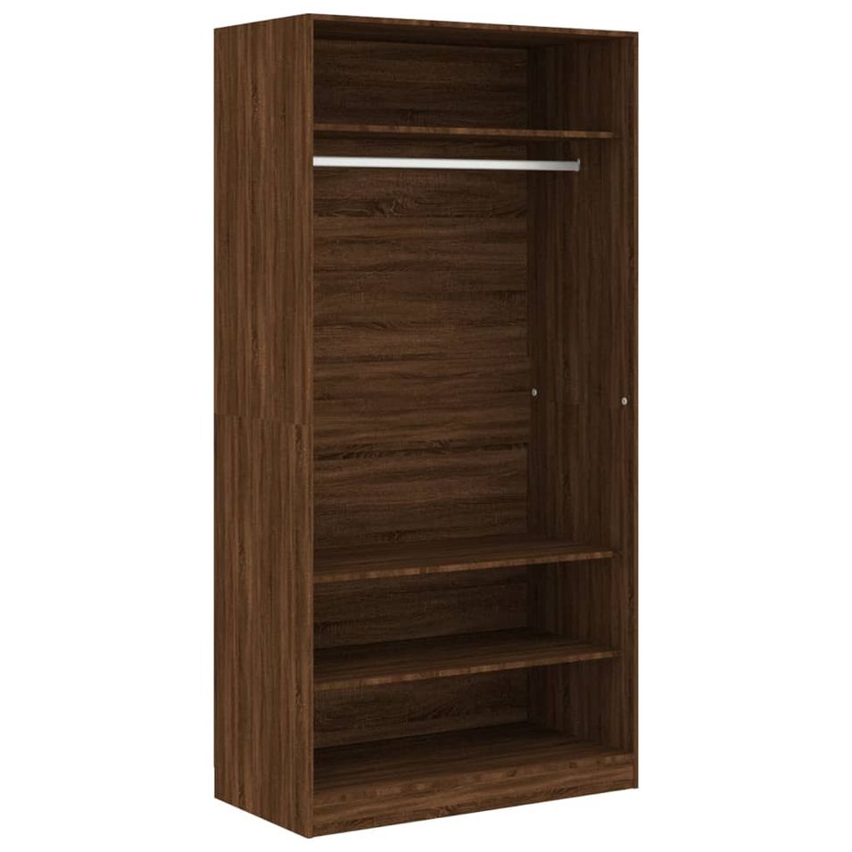 Armoire dressing 1 penderie 3 étagères 100 cm - Collection Klozer - Photo n°1