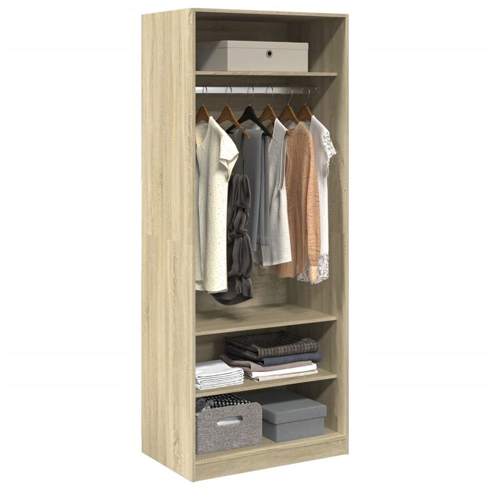 Armoire dressing 1 penderie 3 étagères 80 cm - Collection Klozer - Photo n°1