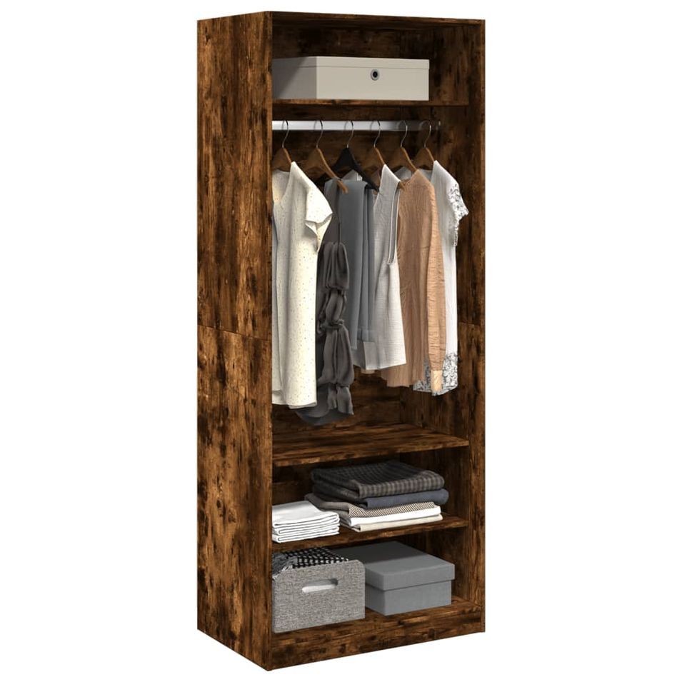 Armoire dressing 1 penderie 3 étagères 80 cm - Collection Klozer - Photo n°1