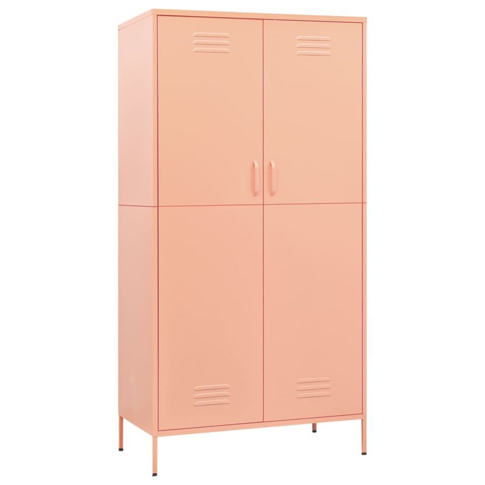 Armoire en acier 1 penderie 4 étagères réglables Klako 90 cm - Photo n°1