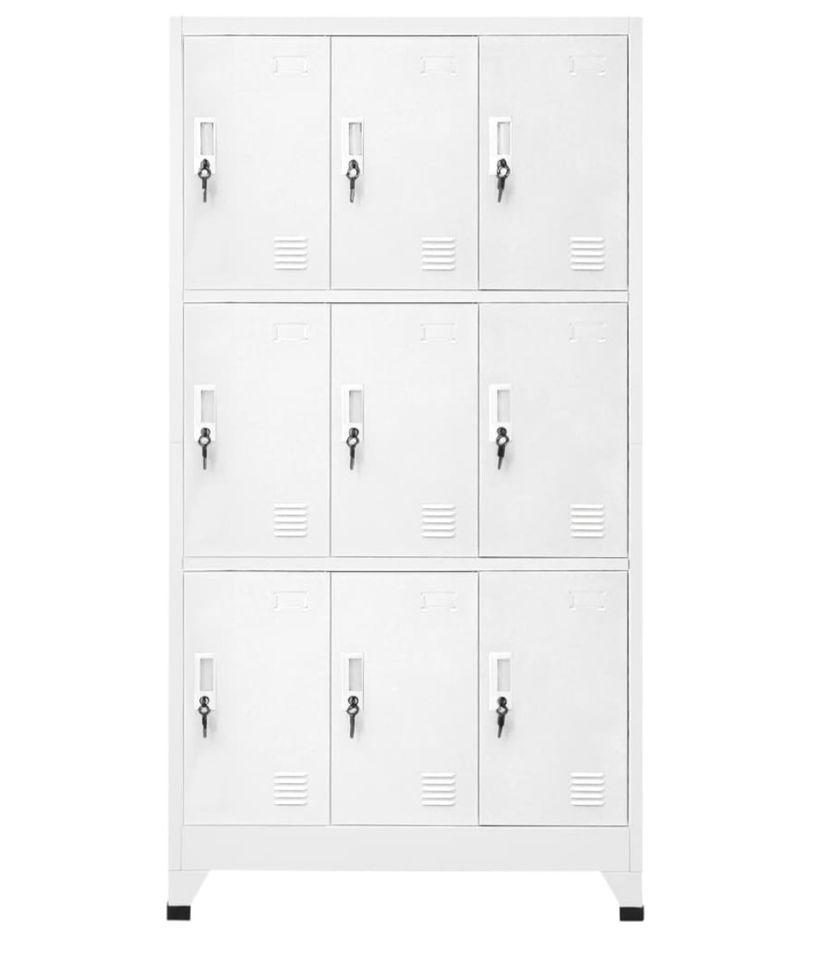 Armoire en acier Koface 90 cm – 9 casiers avec fermeture à clé - Photo n°1