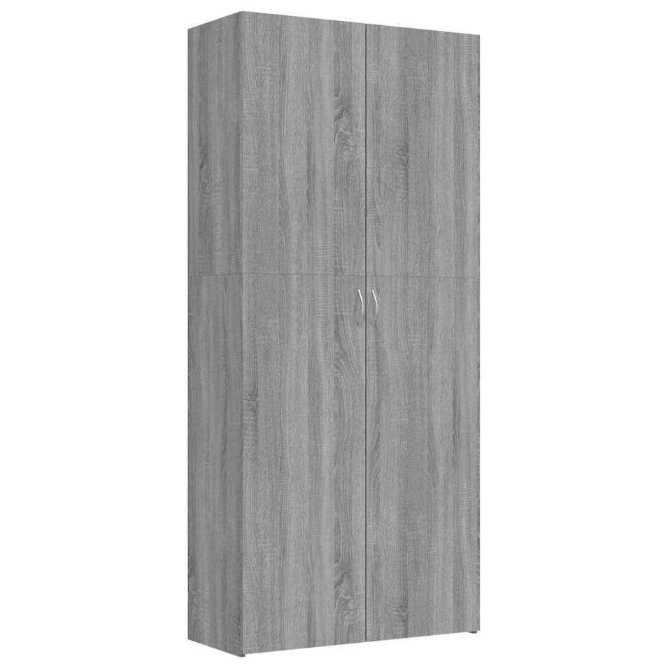 Armoire en bois 2 portes multifonctions Bakari 80 cm - Pratique et sobre - Photo n°1