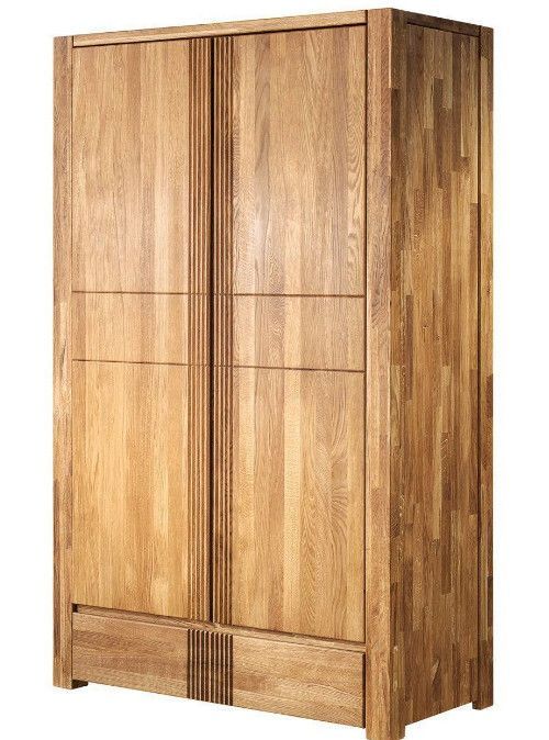 Armoire en chêne massif 2 portes Valoria 156 cm - Photo n°1