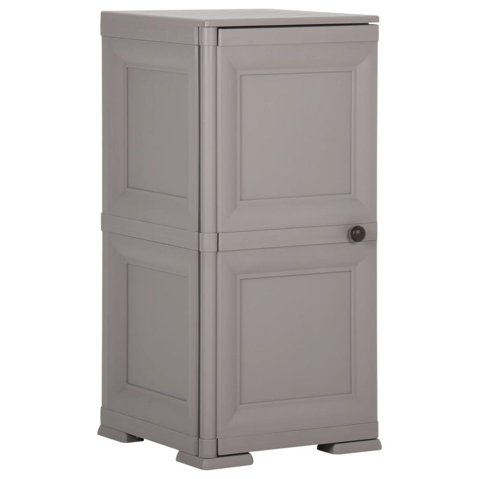 Armoire en plastique 40x43x85,5 cm Design de bois Gris - Photo n°1