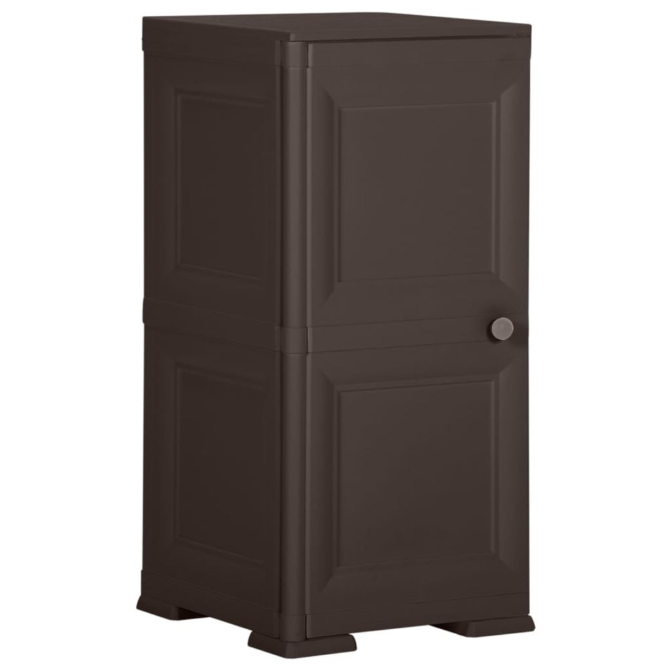 Armoire en plastique 40x43x85,5 cm Design de bois Marron - Photo n°1