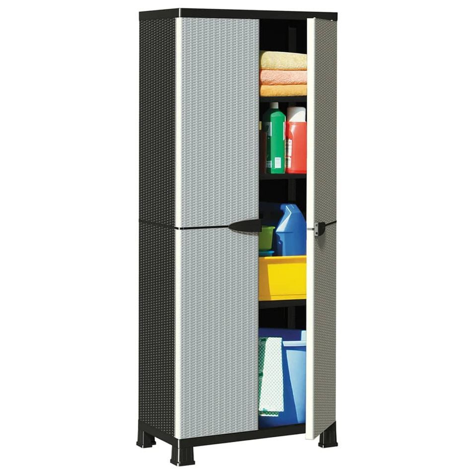 Armoire en plastique 68x39x171,5 cm Design de rotin - Photo n°1