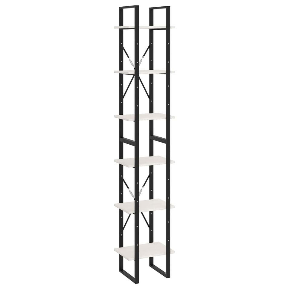 Armoire haute Blanc 40x30x210 cm Bois de pin solide - Photo n°1