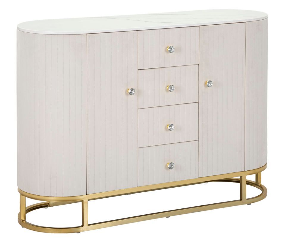 Armoire montpellier crème cm 120x40x85 - Photo n°1