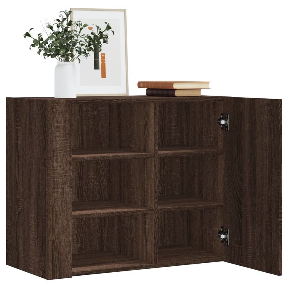 Armoire murale 1 porte 1 étagère Valentine L 60 x H 75 x P 35 cm – A poser au sol ou au mur - Photo n°1