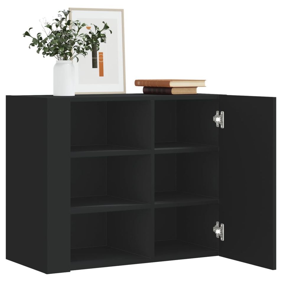 Armoire murale 1 porte 1 étagère Valentine L 60 x H 75 x P 35 cm – A poser au sol ou au mur - Photo n°1