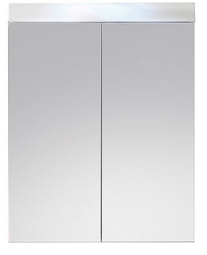 Armoire murale avec miroir blanc brillant Kelia 60 cm - Photo n°1