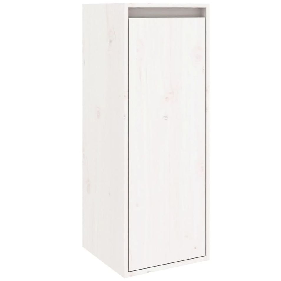 Armoire murale Blanc 30x30x80 cm Bois de pin massif - Photo n°1