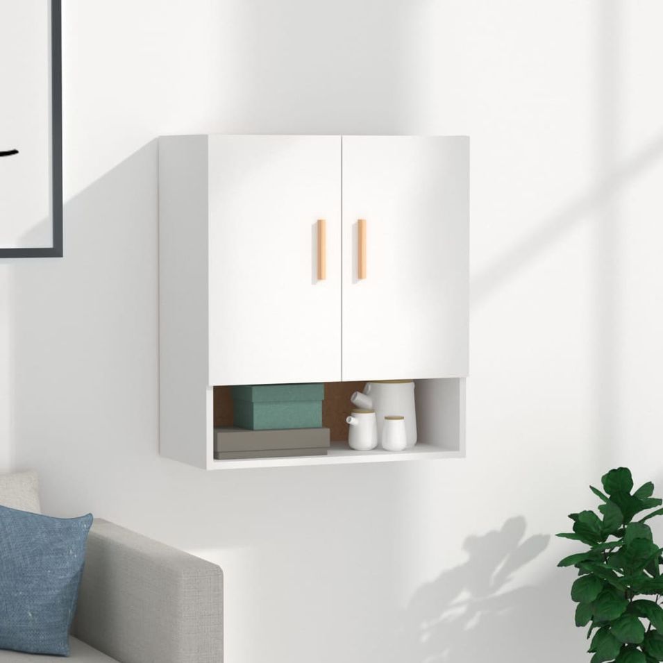 Armoire murale Blanc 60x31x70 cm Bois d'ingénierie - Photo n°1