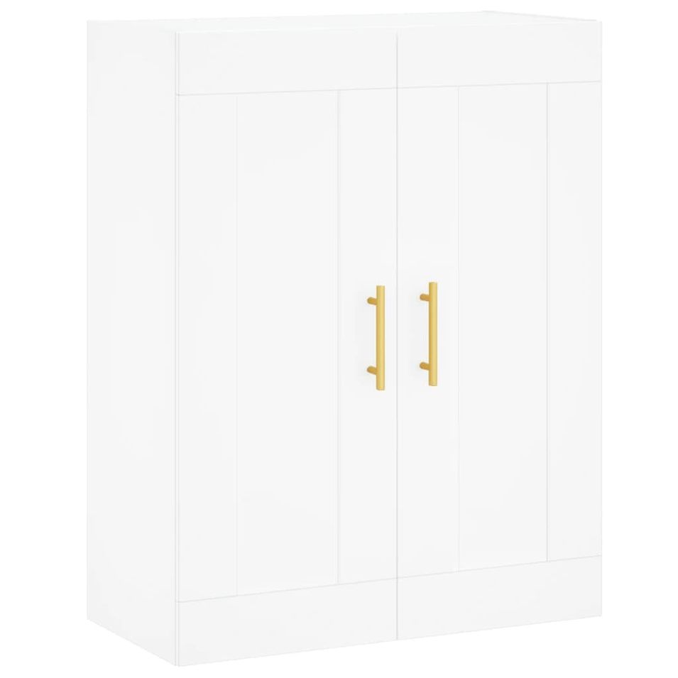 Armoire murale blanc 69,5x34x90 cm bois d'ingénierie - Photo n°1
