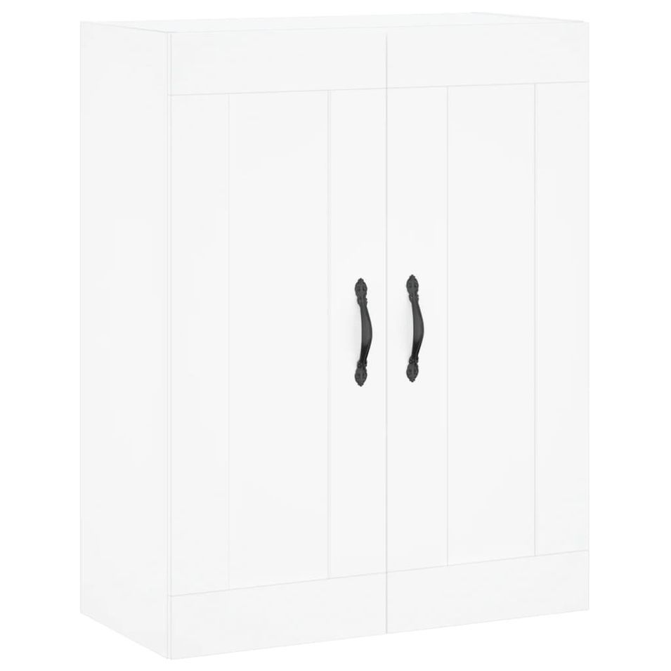 Armoire murale blanc 69,5x34x90 cm bois d'ingénierie - Photo n°1