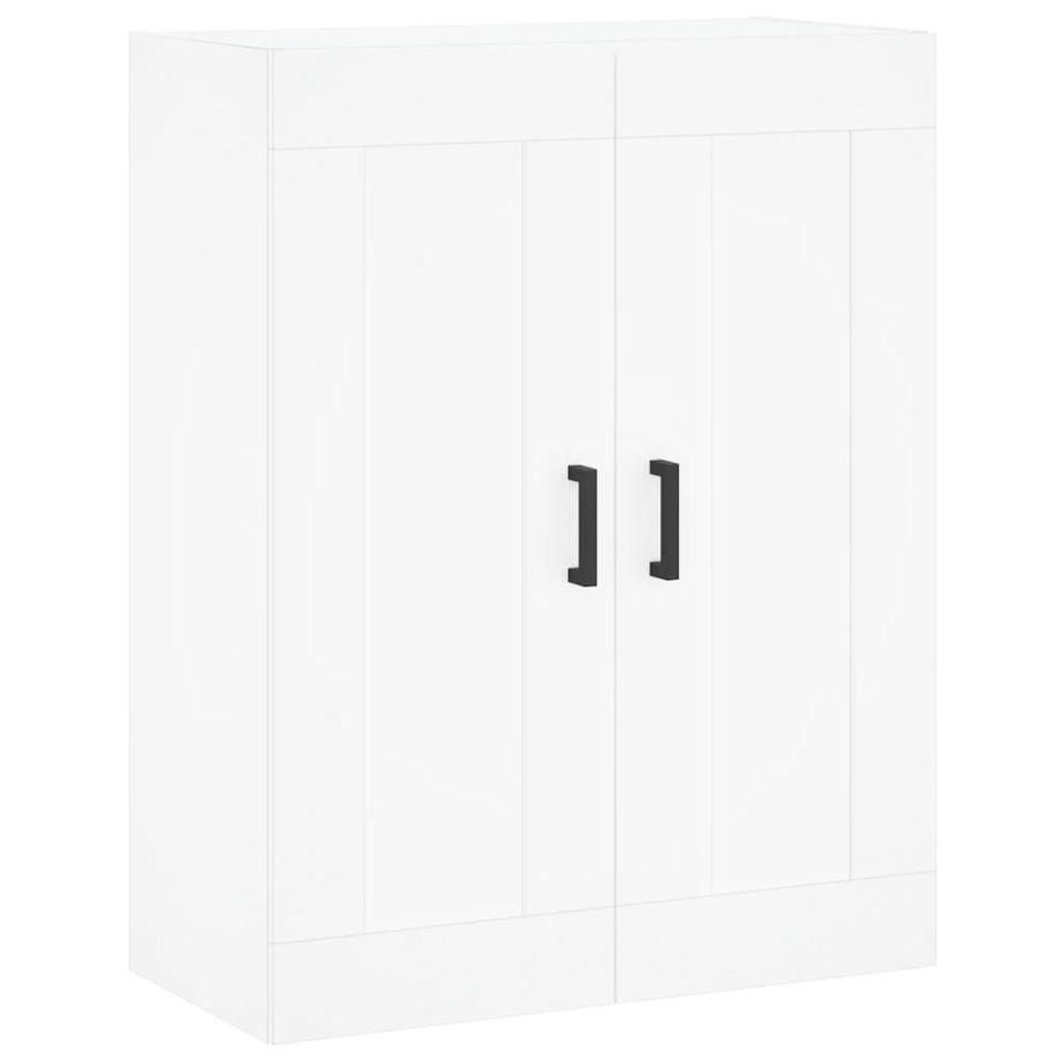 Armoire murale blanc 69,5x34x90 cm bois d'ingénierie - Photo n°1