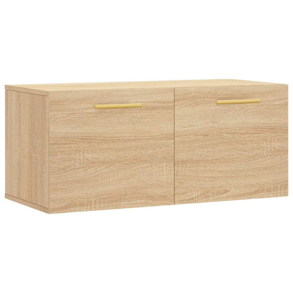 Armoire murale chêne sonoma 80x36,5x35 cm bois d'ingénierie - Photo n°1