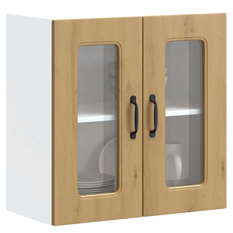 Armoire murale de cuisine avec porte en verre Kalmar - Photo n°1