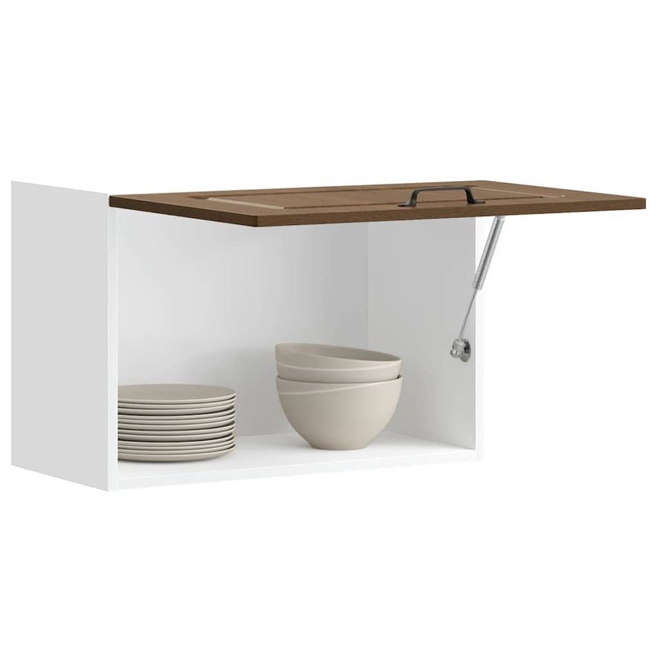 Armoire murale de cuisine Kalmar chêne marron bois d'ingénierie - Photo n°1